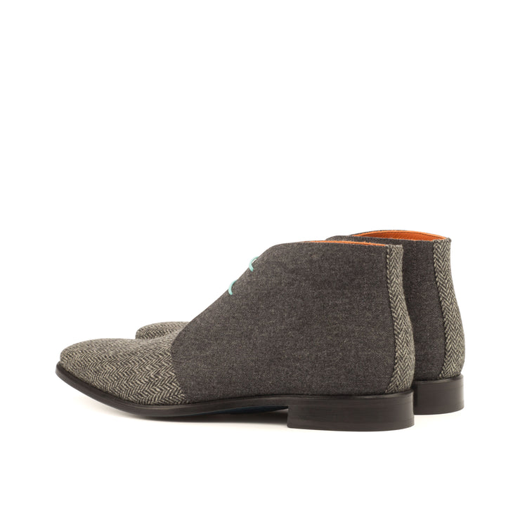 Herringbone Chukka Boot with Dark Grey Flannel