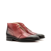 Chukka Burnished Leather Cap Toe Boot