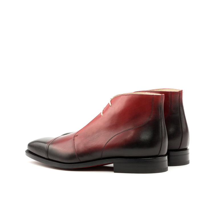 Chukka Burnished Leather Cap Toe Boot