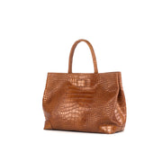 Croc Print Leather Bag