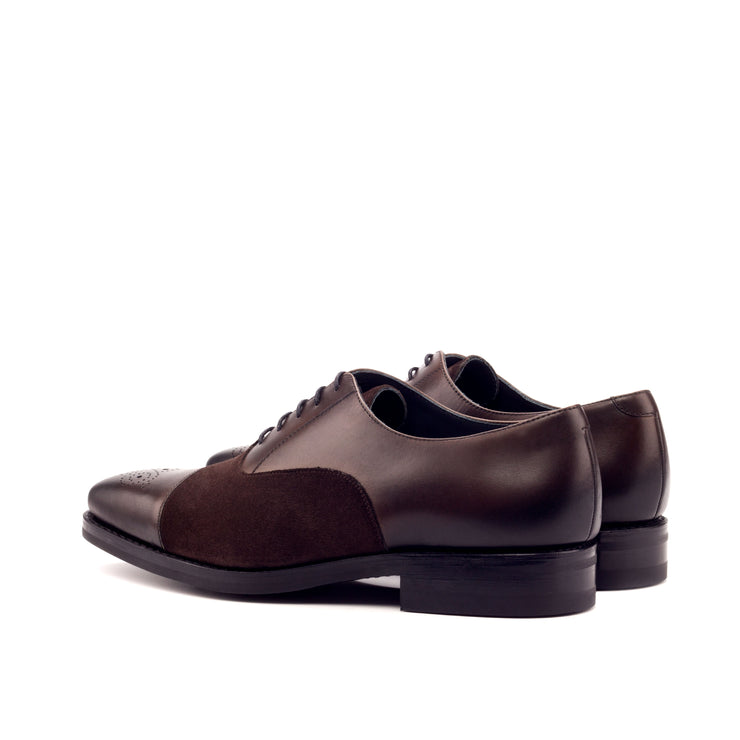 Leather and Suede Oxford Cap Toe