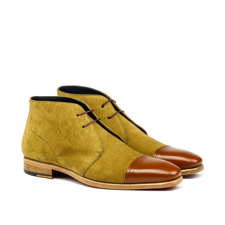 Suede Chukka Leather Cap Toe