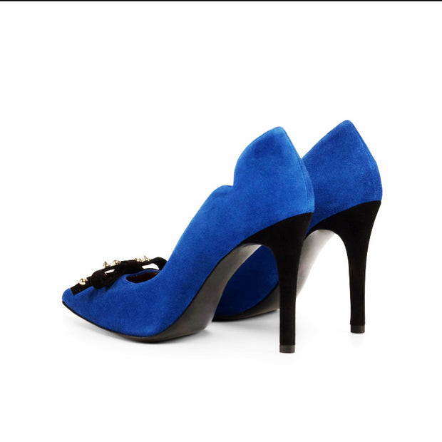 Suede Heel with Bow